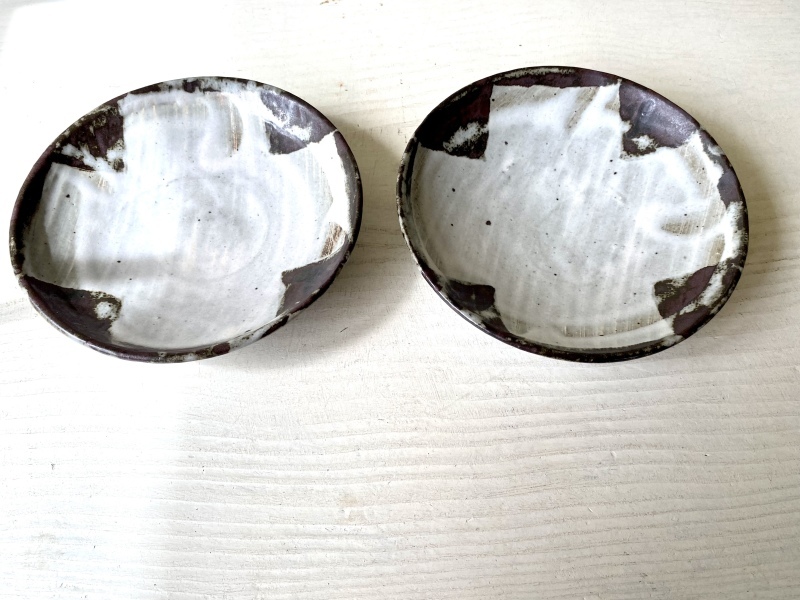 小野鉄平さん クロス皿 2枚 直径15.5cm ストア 小野哲平 クロス皿②