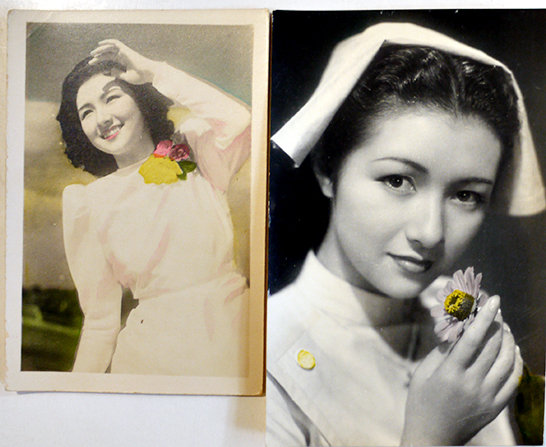 戦前映画女優☆高峰秀子直筆サイン入りブロマイド☆溝口健二松竹