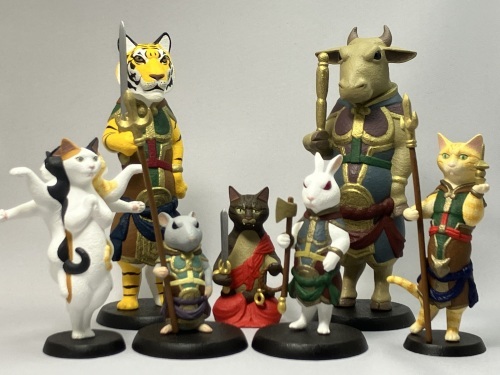 猫地蔵 ネコ フィギュア 8種類セット ワンダーフェスティバル