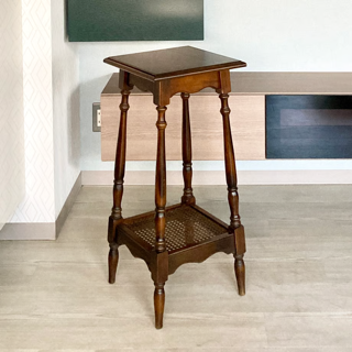 カリモク コロニアル 電話台 小引き出し4段 飾り台 花台 ヴィンテージ