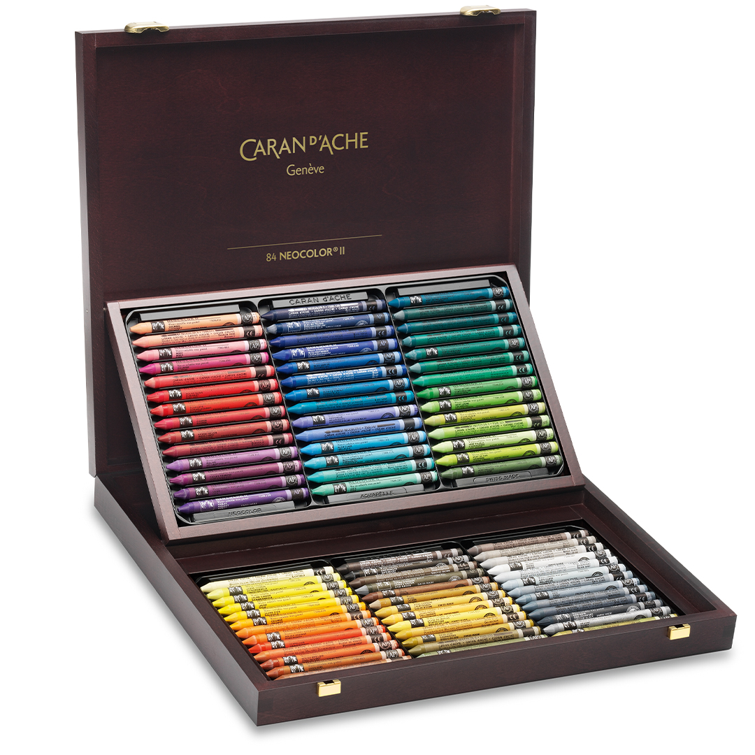 Caran d'Ache Neocolor126色缶入三段 スケッチブック18枚 Caran d'Ache