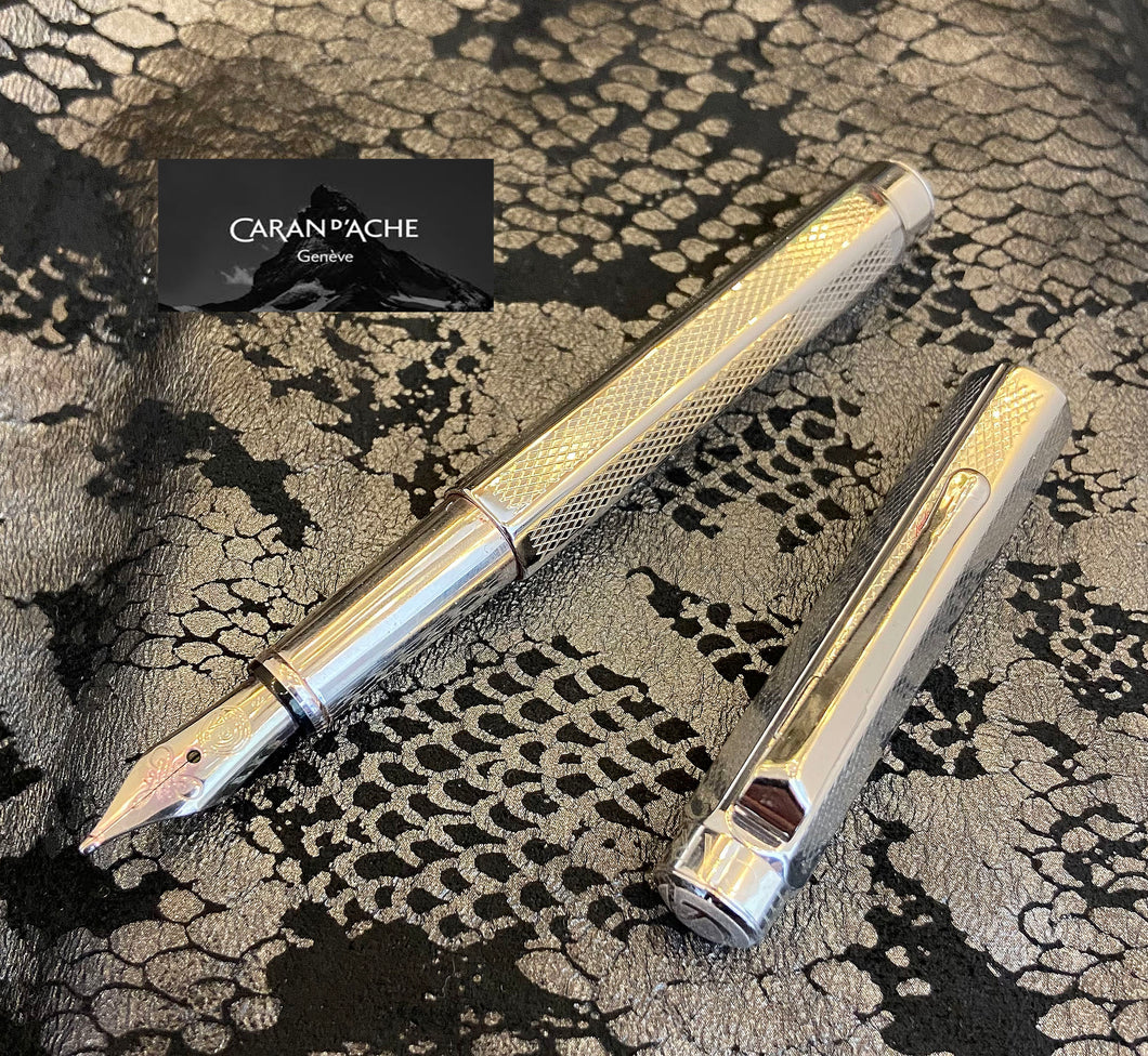 Caran d'ache Ecridor XS retro Silver Plated Rhodium Coated Fountain Pe