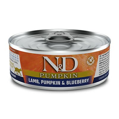 ファルミナ】 パンプキン ウエット ラム ブルーベリー入り 成猫用 70g