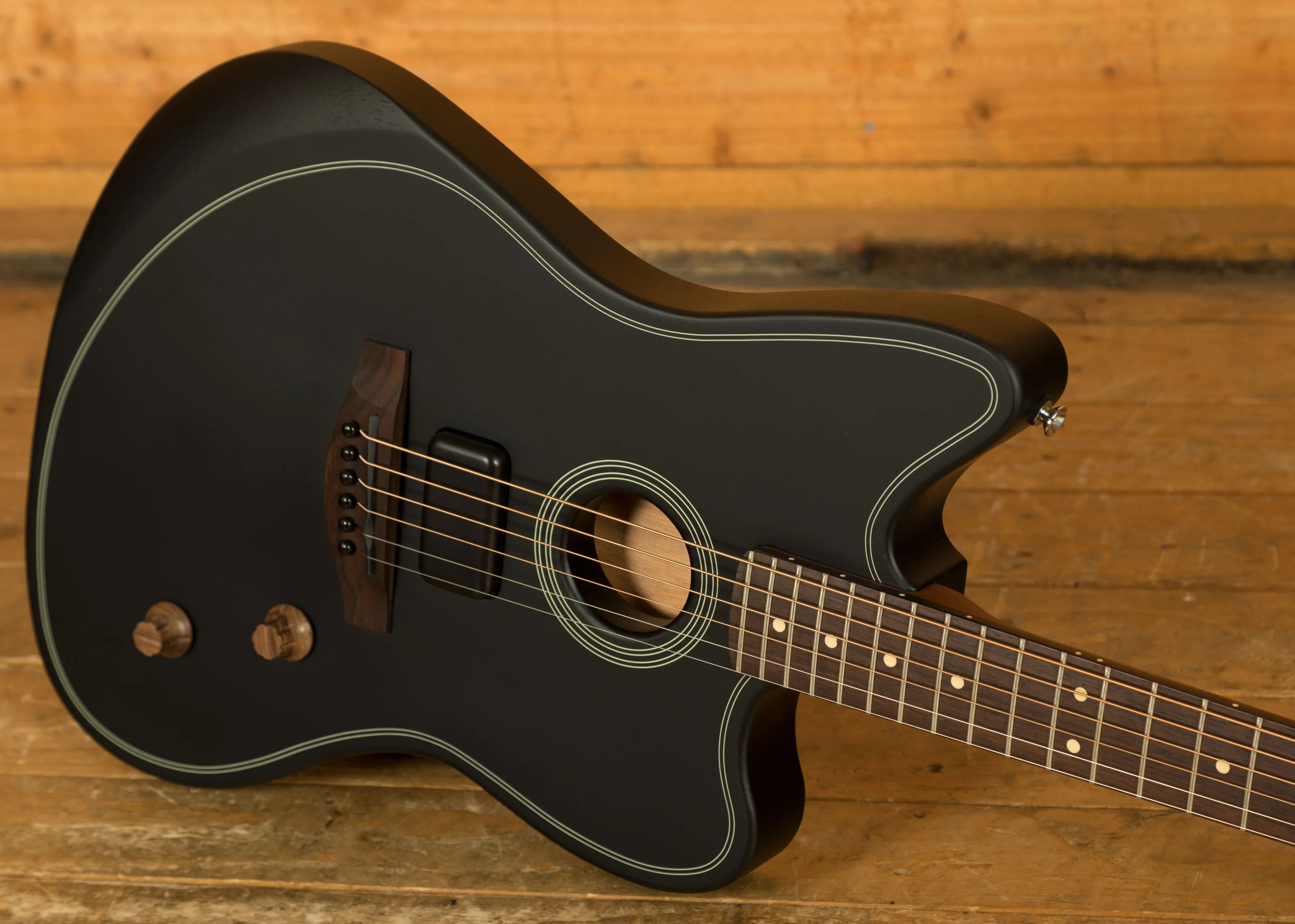 Fender Acoustasonic Standard Jazzmaster - Rosewood - Black