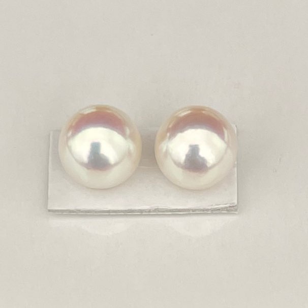 オーロラ天女ピアス8.3mm ｜ 真珠ネックレス専門店一生物あこや花珠