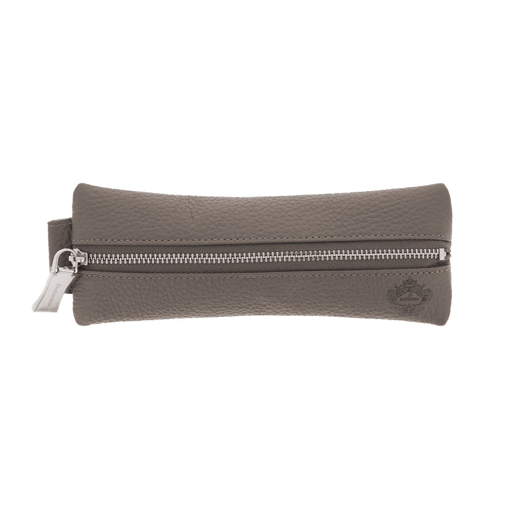 ペンケース グレー / エンボスレザー | Pellepenna GOODS SHOP