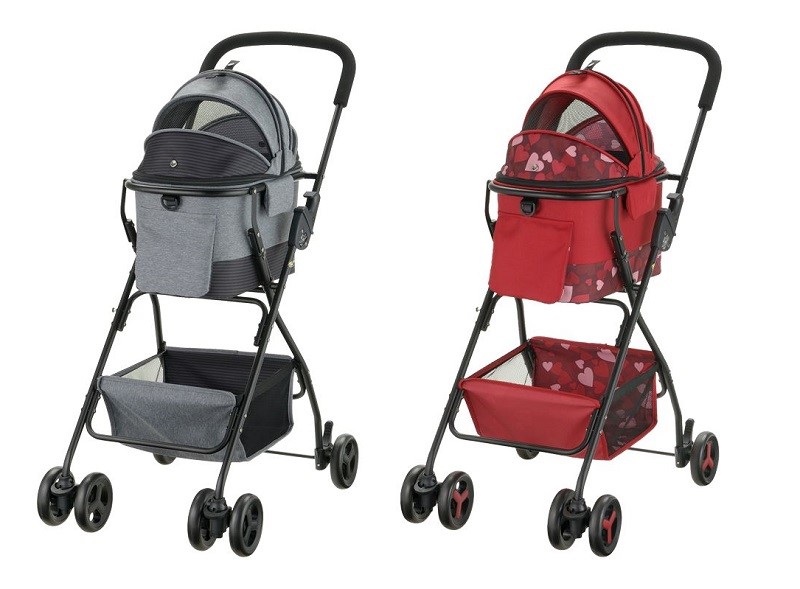 ペットカート ミニモ グレー/レッド（グレー）(グレー): 200｜業務用