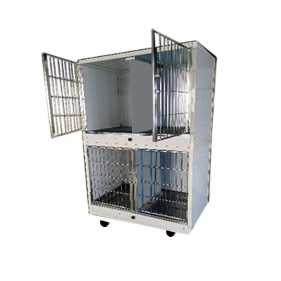 タキメタル犬舎 2段 間仕切付: 92｜業務用トリミング用品通販ショップ