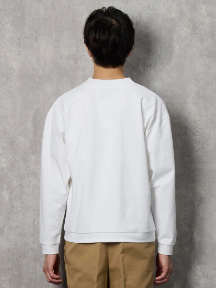 ブラック TOKYO RUN ポンチ モックネックロンT ホワイト/ブラック