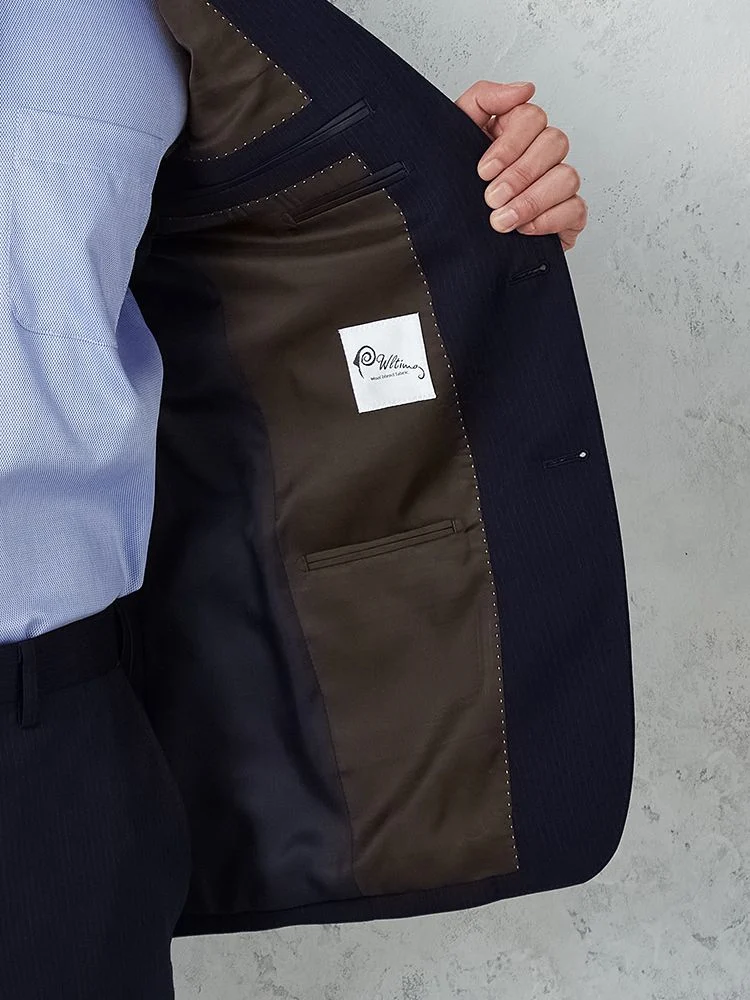 上下洗える/Wltimo】ウール混2釦スーツ ピンストライプ【クラシコ