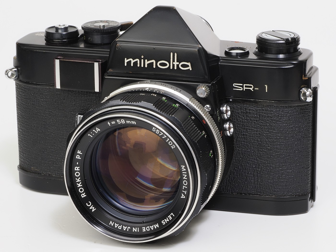 一眼レフフイルムカメラ ミノルタ SR－1+オールドレンズ2本 一眼レフ