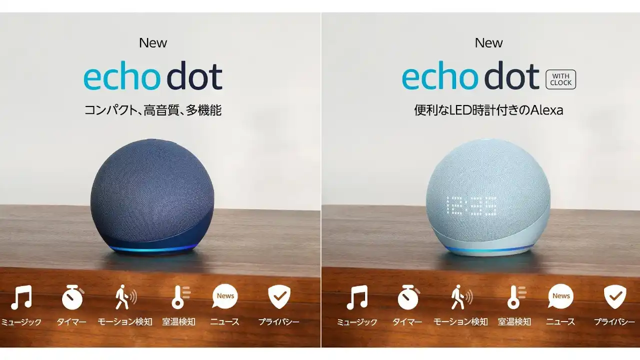 Echo Dot 第5世代 Echo Dot with clock クラウドブルー with clock