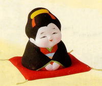 お福さん お福人形 瓦製 時代物 アンティーク ア21 お福さん お福人形