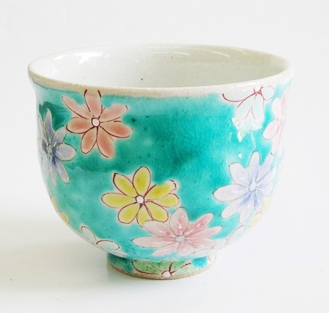 古美術·万古焼蓮の花型盃洗 ·茶道具·お湯呑F1 古美術·万古焼蓮の花型