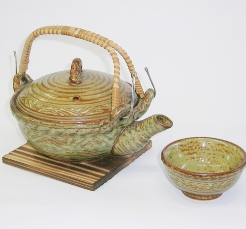 花切子水瓶（ルリ）冠水瓶【通販/コップ付水差し/大塚硝子/ガラス食器