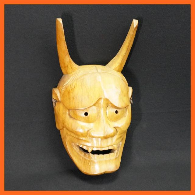 楽天市場】お面 般若 木製の通販 木製 般若の面 約30cm