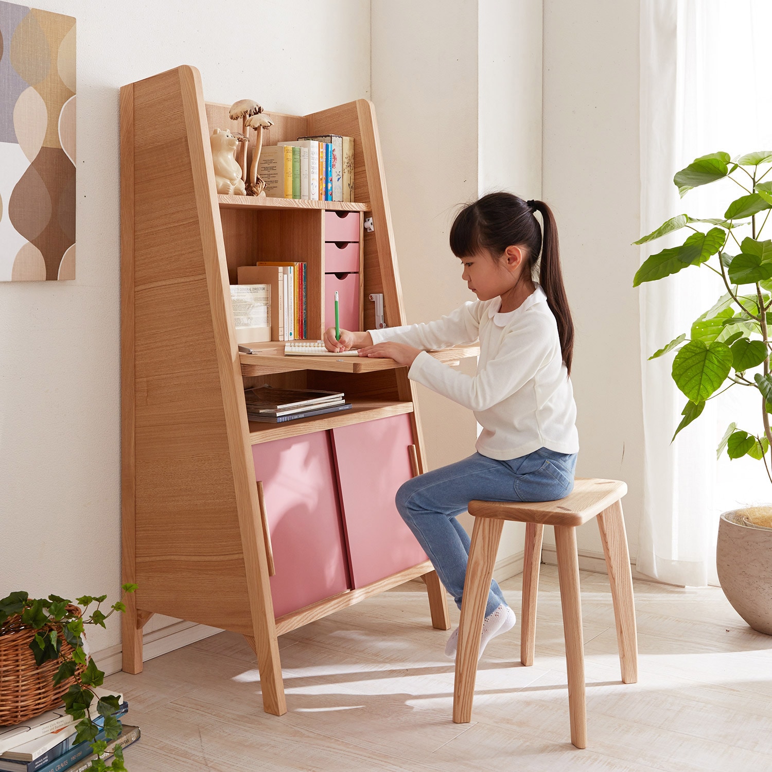 12/23AMビンテージライティングビューローライティングデスク床に座る