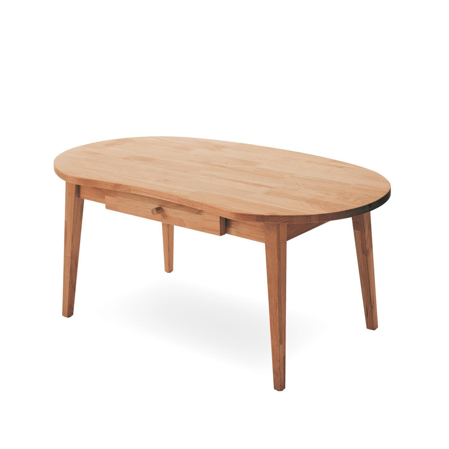 天然木アルダー材をつかった引出し付きコンパクトリビングローテーブル