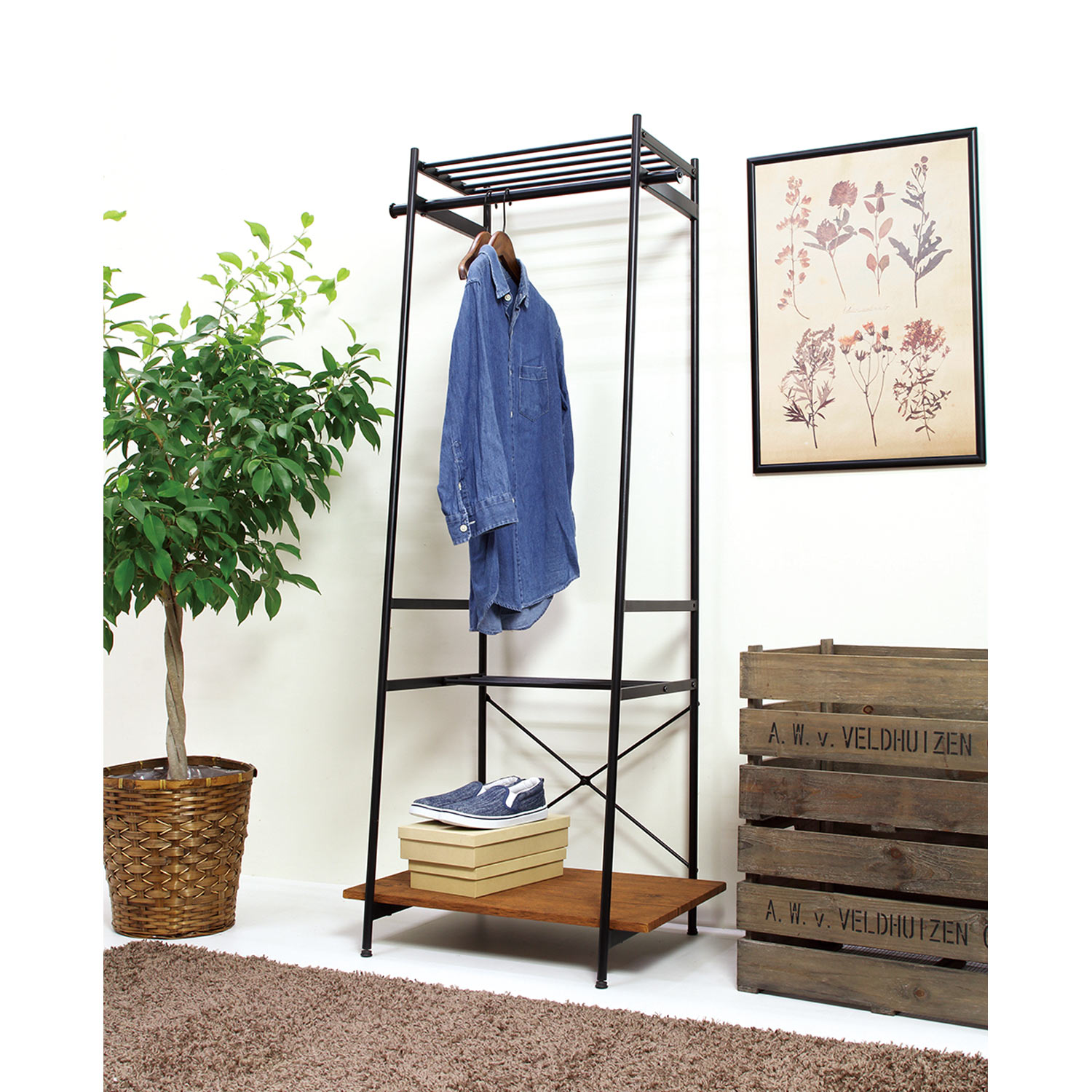 ヴィンテージ調ハンガーラック（ハンガーラック）｜通販のベルメゾンネット