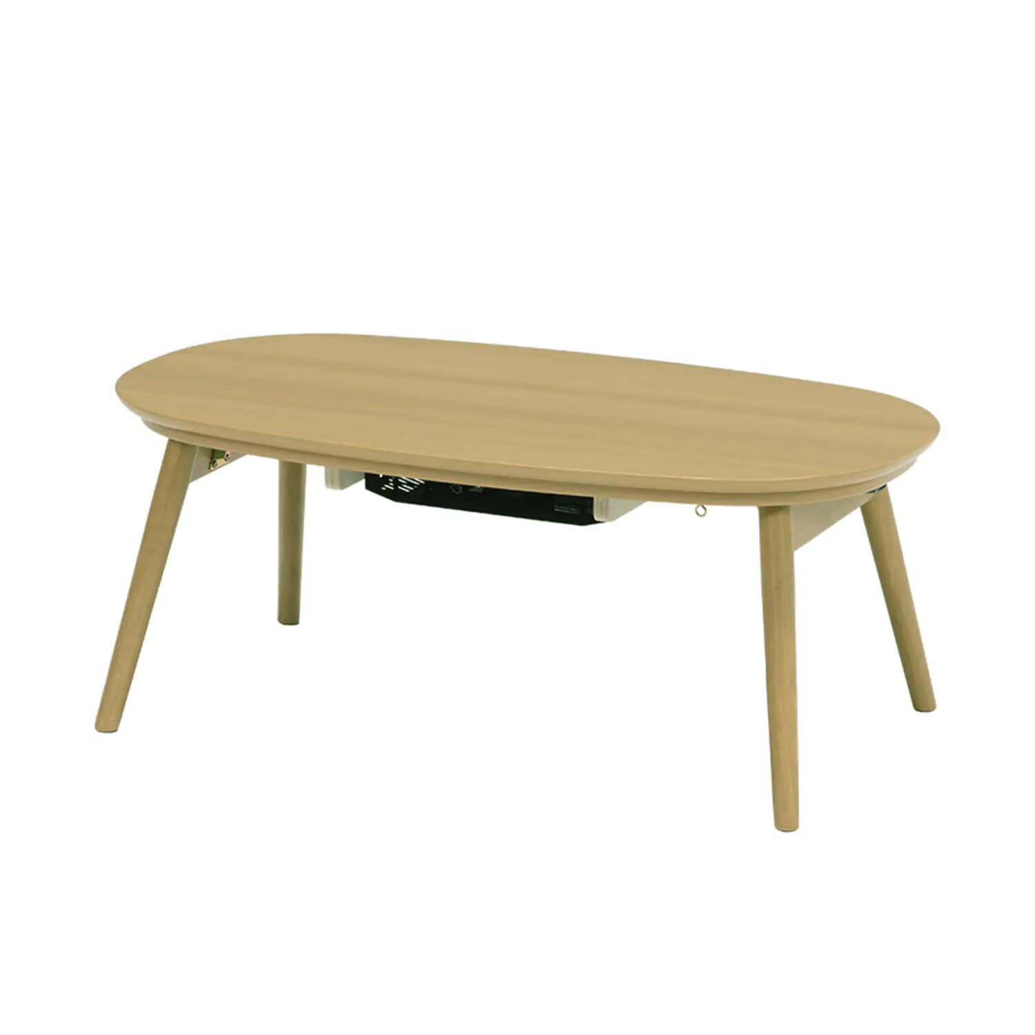 折りたたみみ式コンパクト楕円こたつテーブル＆布団セット 【テーブル4