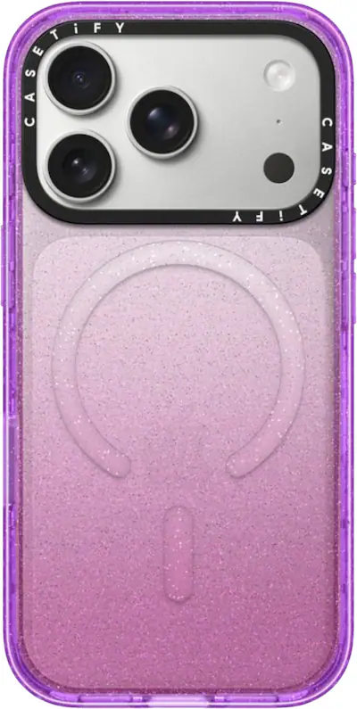 CASETiFY Apple iPhone 17 Pro Impact Case in Glitter Purple Purple