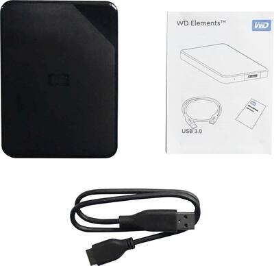 WD Elements 2TB External USB 3.0 Portable Hard Drive Black