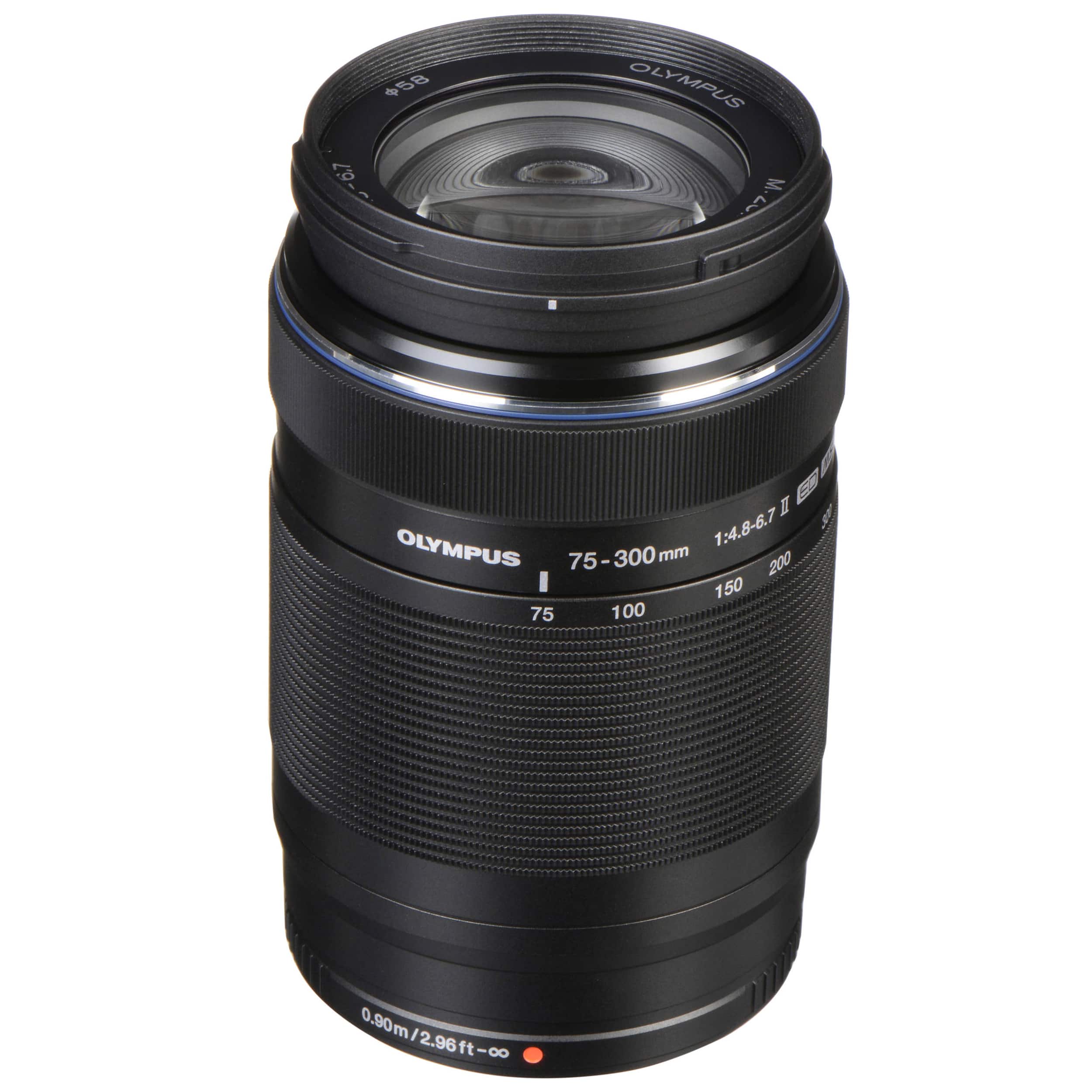 OM System M.Zuiko Digital ED 75 300mm F4.8 6.7 II Lens for OM D or