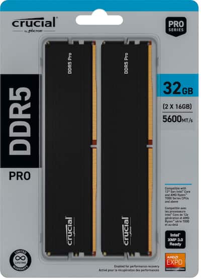 メモリー Crucial DDR5 Pro 64GB (2x32GB) Crucial Pro 64GB (2x32GB