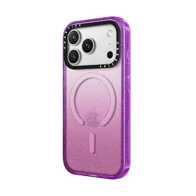 CASETiFY Apple iPhone 17 Pro Max Impact Case Purple Glitter CTF