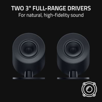 Razer Nommo V2 X Full Range 2.0 PC Gaming Speakers (2 Piece) Black