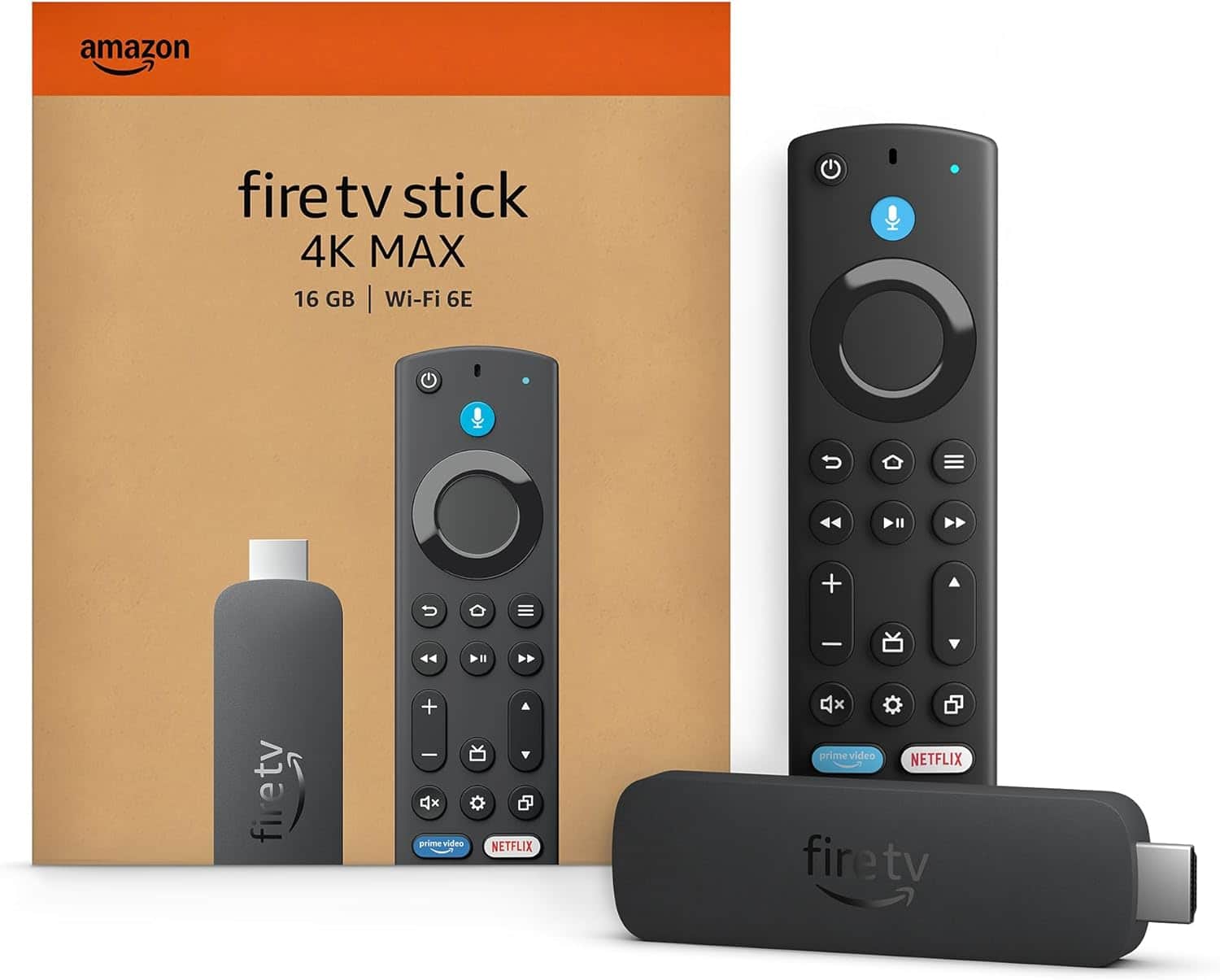 Amazon Fire TV Stick 4K Max streaming device, Wi Fi 6E, Ambient