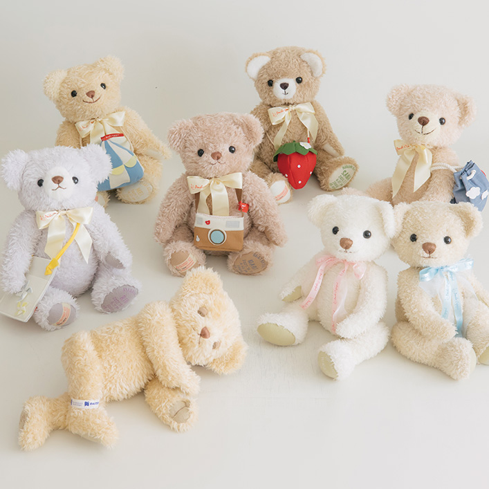 テディベア6体まとめ売りラージミディアムスモールベビー