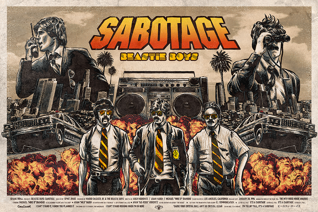 ビースティーボーイズBEASTIE BOYS SABOTAGE ポスター ビースティー