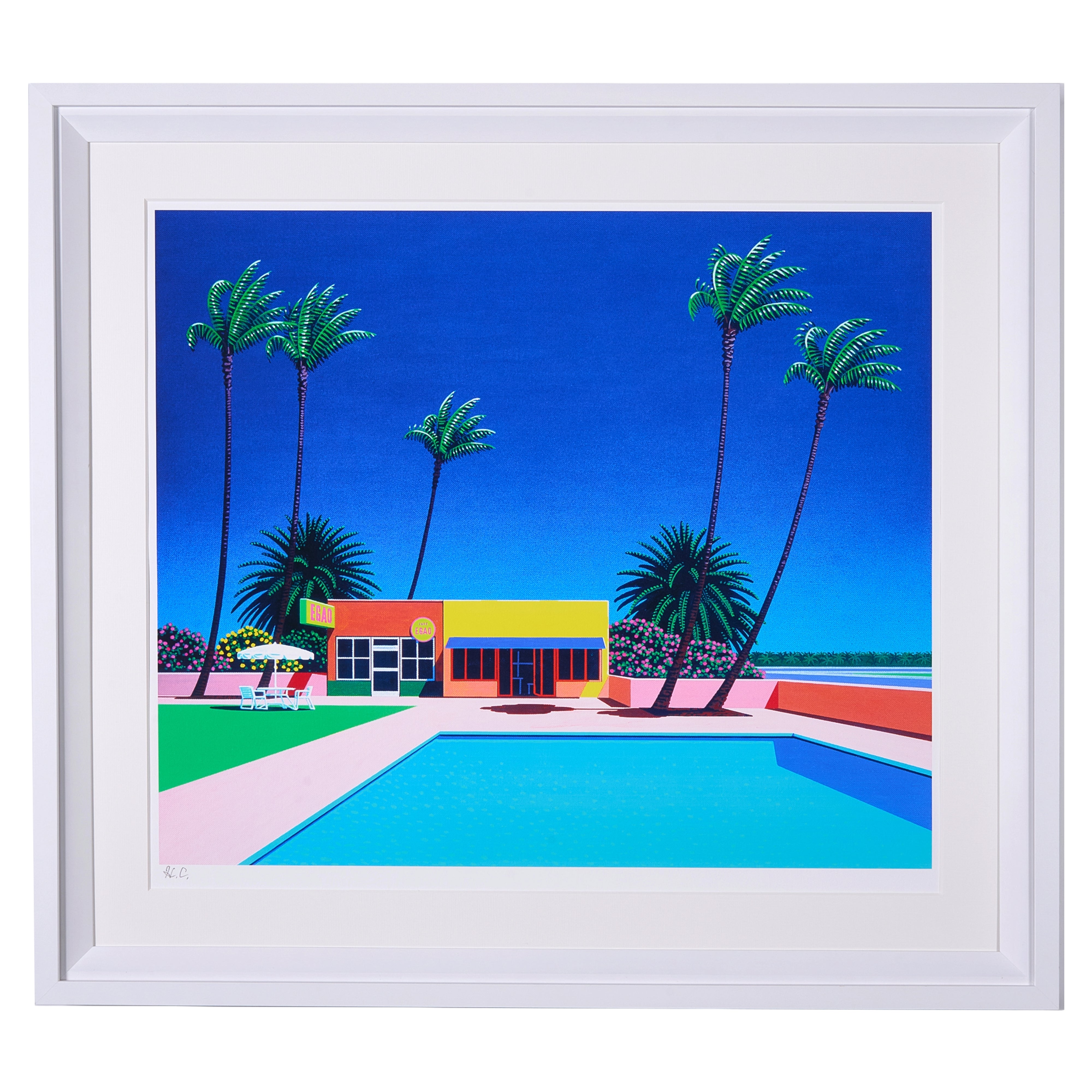 直筆サイン入り本物！永井博 ジークレー 作品Hiroshi Nagai art 直筆