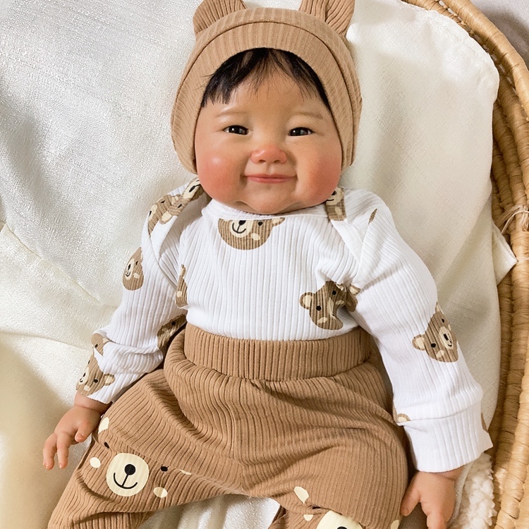 スヤスヤ寝顔の可愛い赤ちゃん＾＾ 本物に見間違えそう リボーンドール