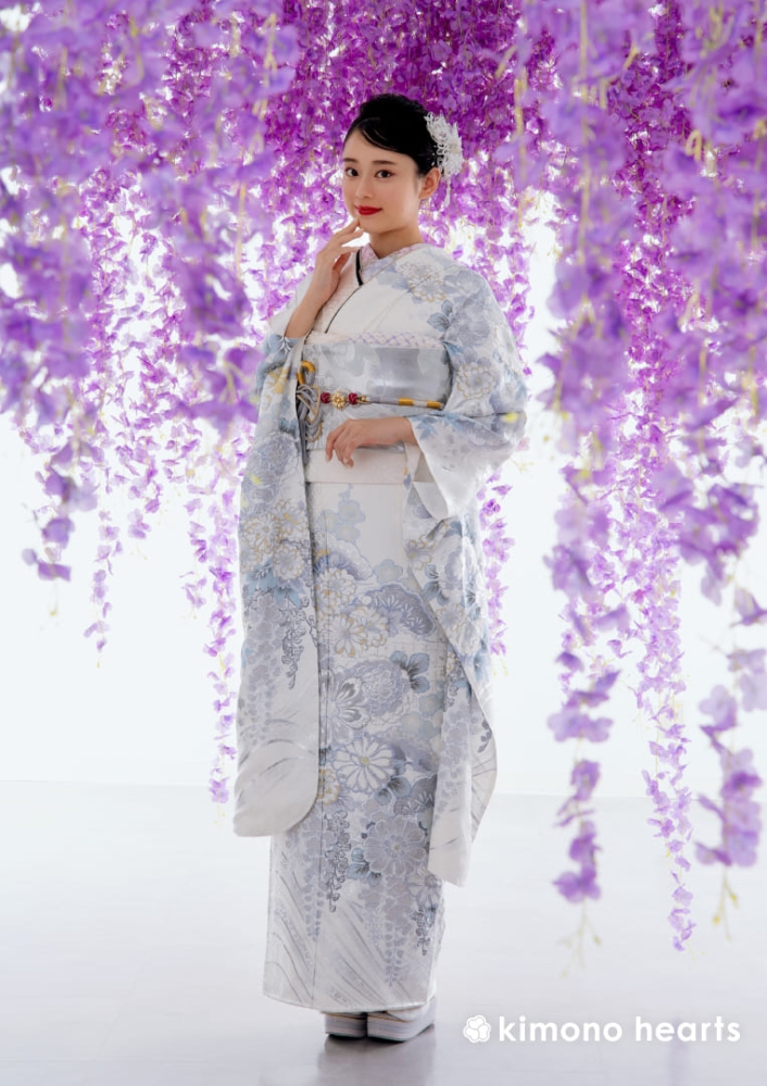 伝統古典】KH-515｜白地を彩る伝統の辻ヶ花染め。格式高い関芳の古典柄