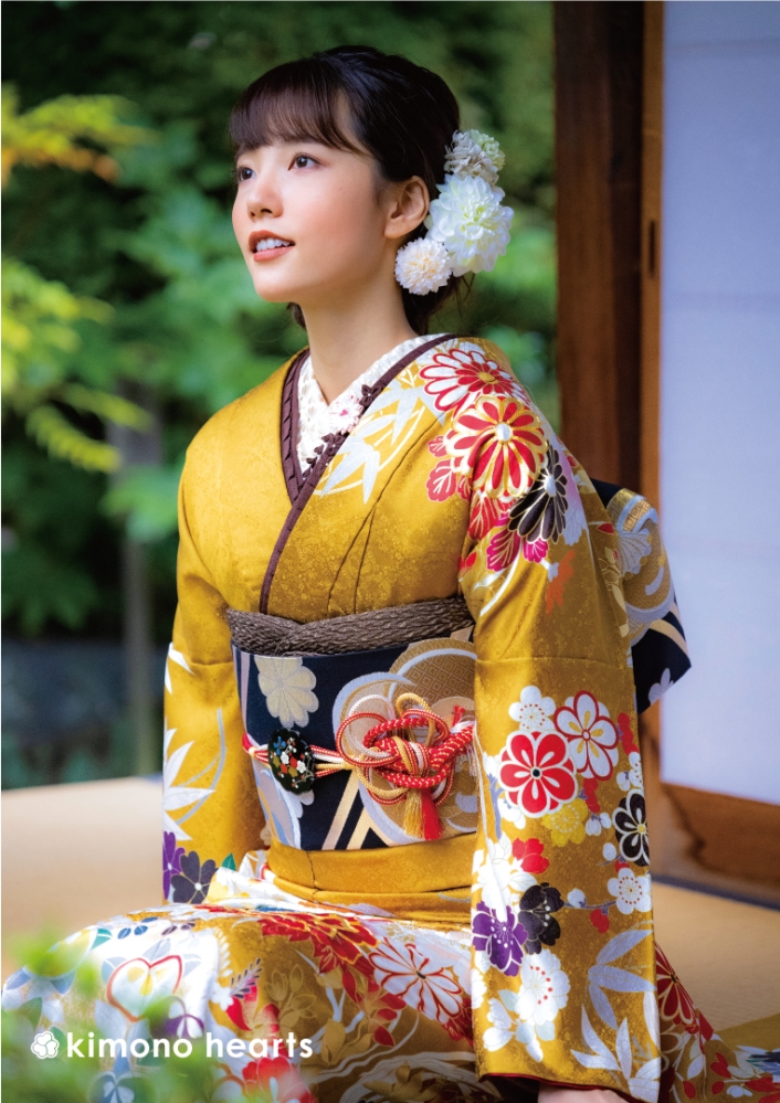 伝統古典】KH-343｜金彩、金駒刺繍を施した伝統古典振袖｜kimono