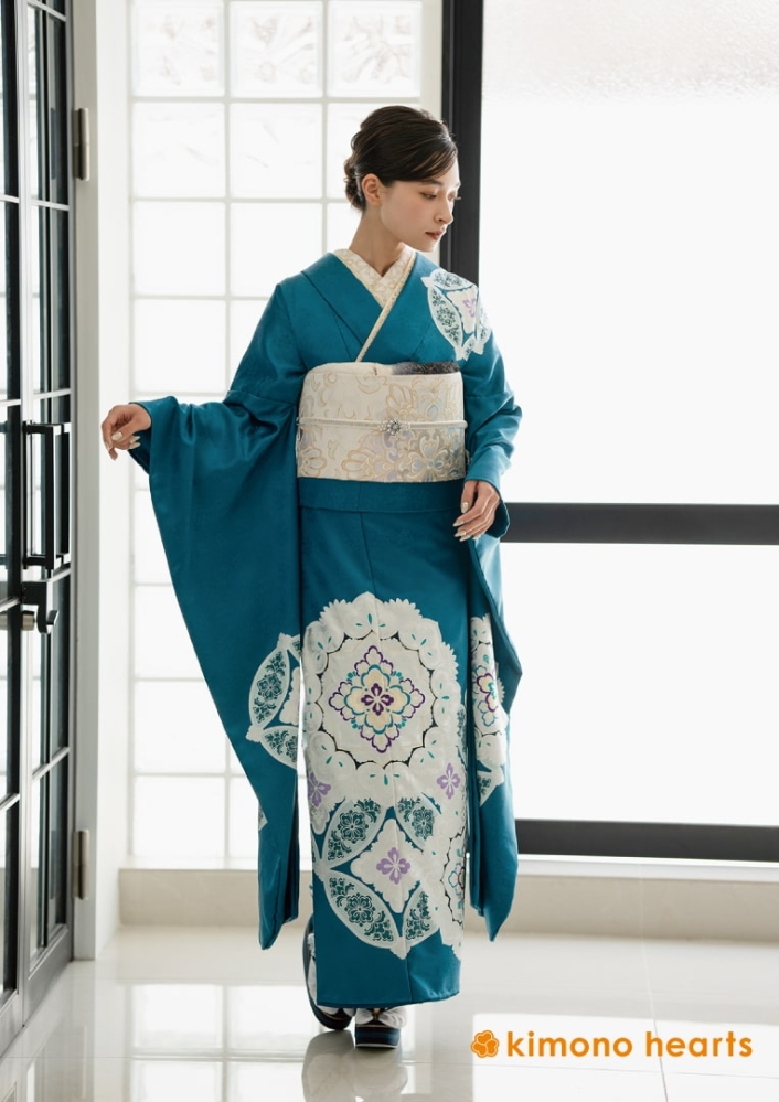 伝統古典】KH-478｜個性的な柄のシンプルな振袖で大人っぽく｜kimono