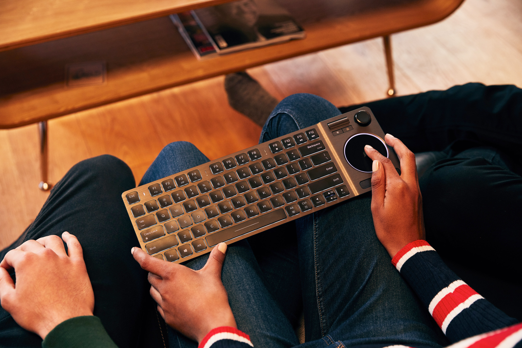 Corsair's K83 Wireless keyboard has a trackpad and half a gamepad
