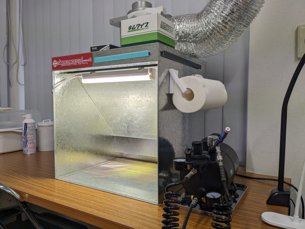 ガットワークス ネロブースmini 模型用塗装ブース ガンプラ塗装引退品