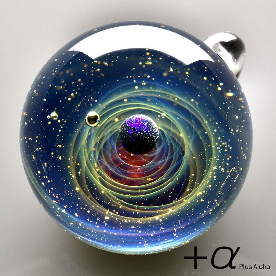 超希少 プラスアルファ 宇宙ガラス 抽選品 ブラックオパール 赤系 +α