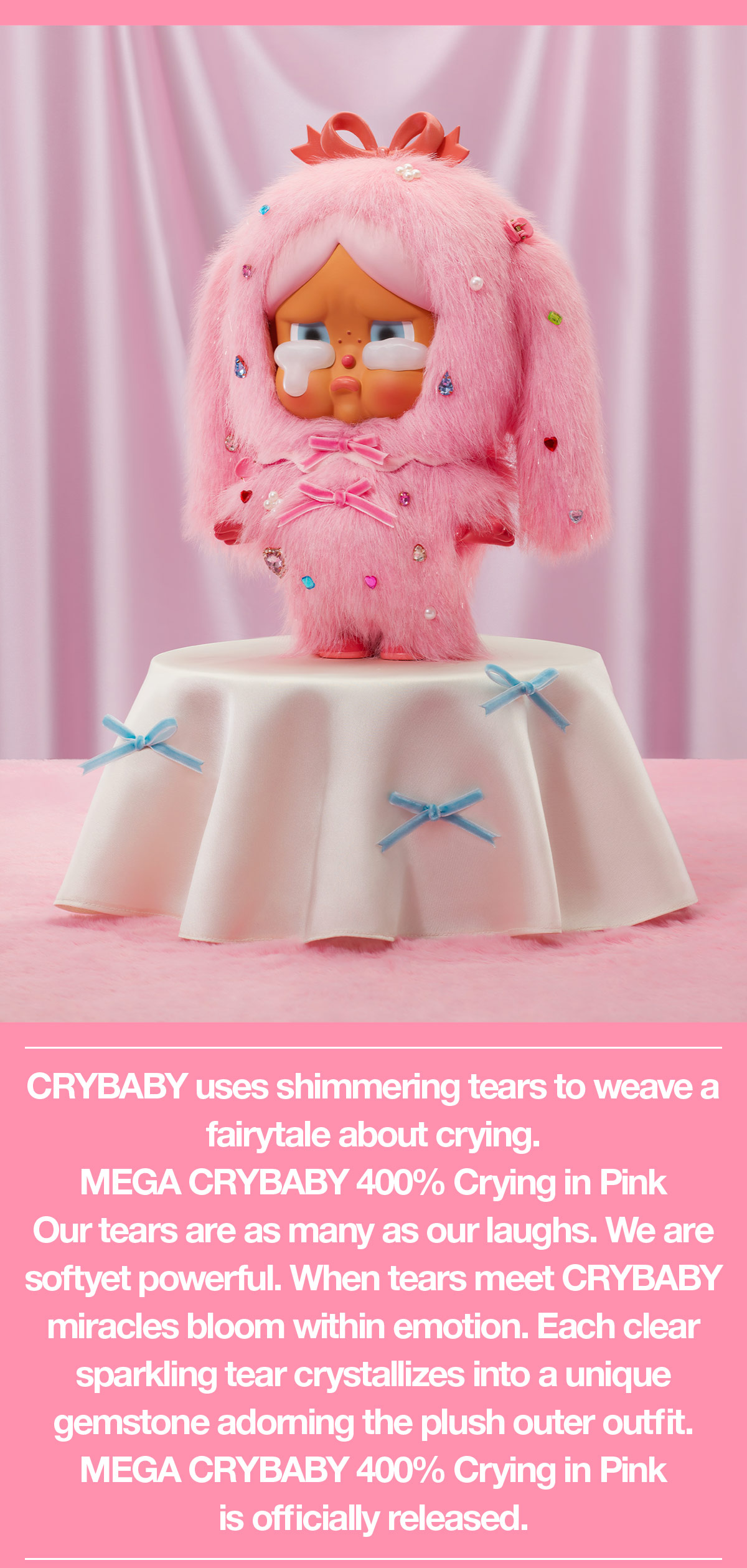 MEGA CRYBABY 400% Crying in Pink - POP MART (United States)