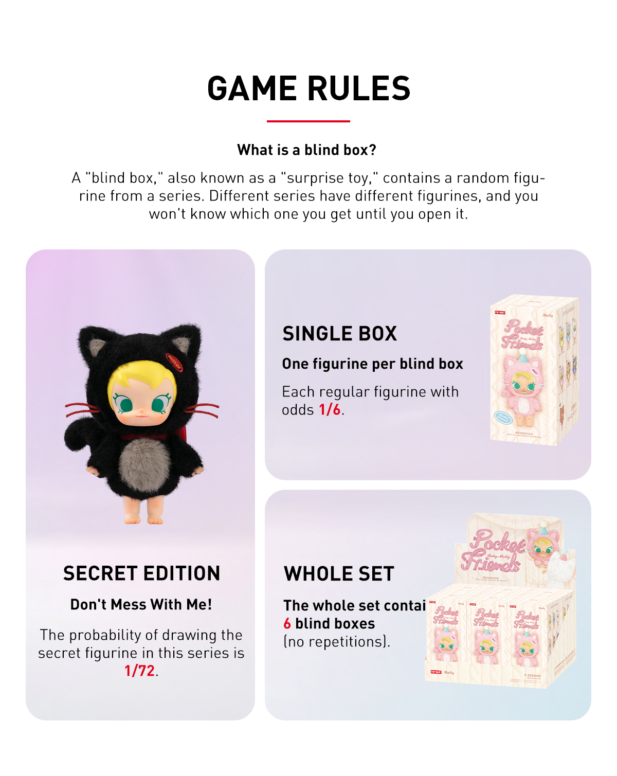 Baby Molly Pocket Friends Series-Vinyl Plush Pendant Blind Box