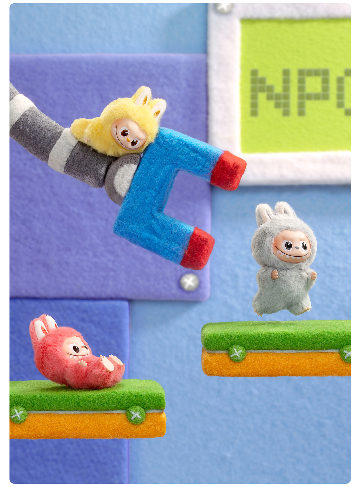 THE MONSTER PIN FOR LOVE シリーズぬいぐるみペンダント(A-M) - POP