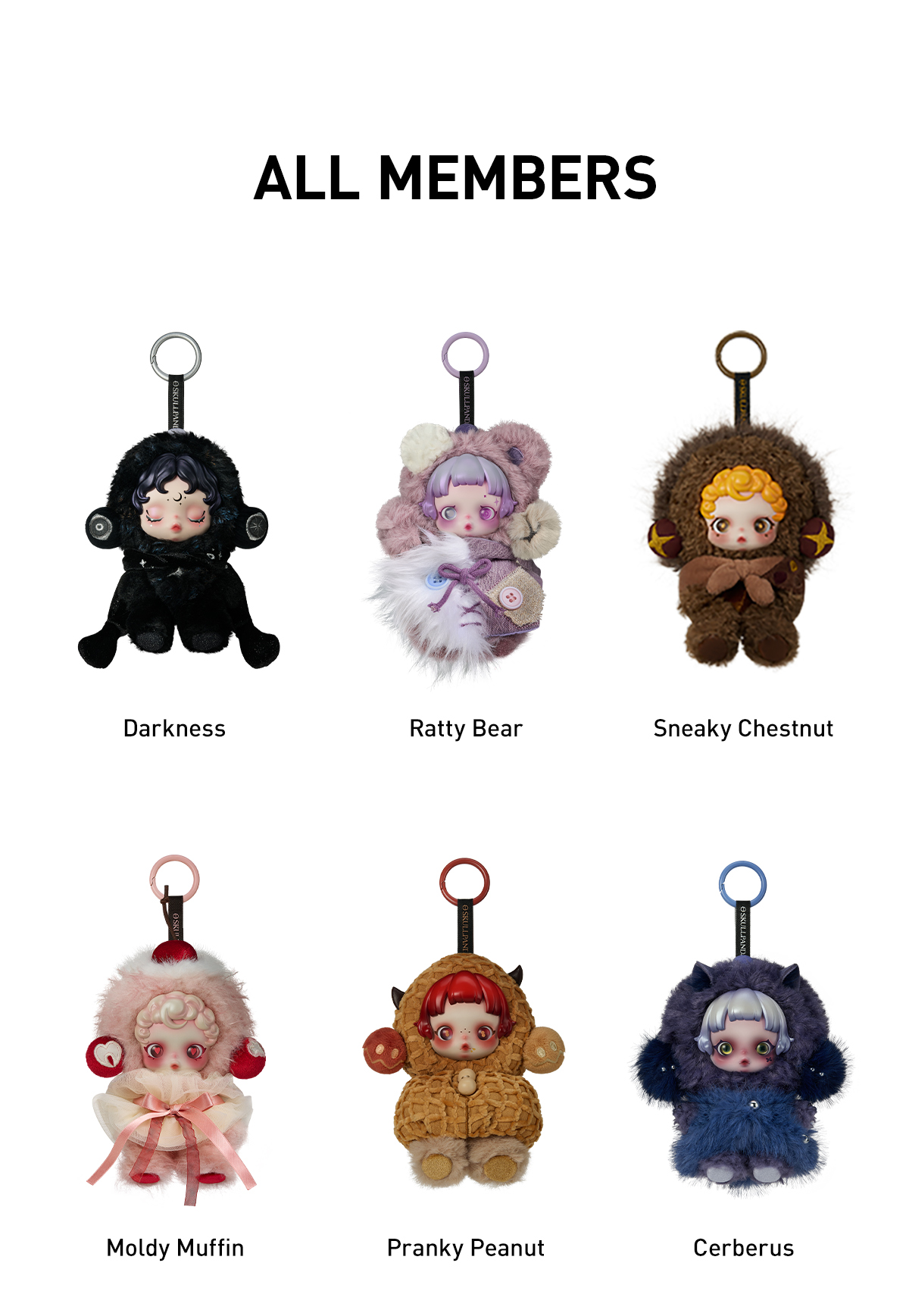 POP NOW:SKULLPANDA You Found Me! シリーズ ぬいぐるみペンダント