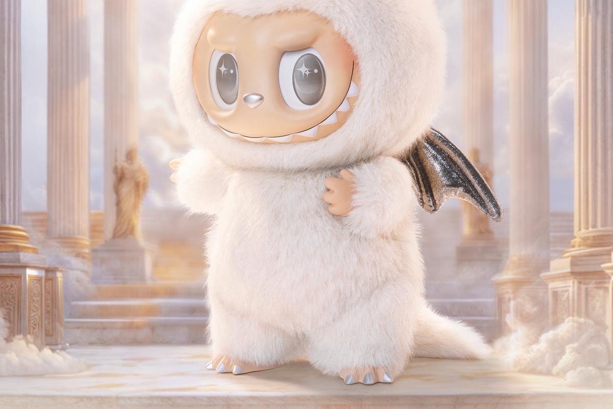 Pop Mart Vinyl Plush Doll - The Monster Labubu Angel In Clouds