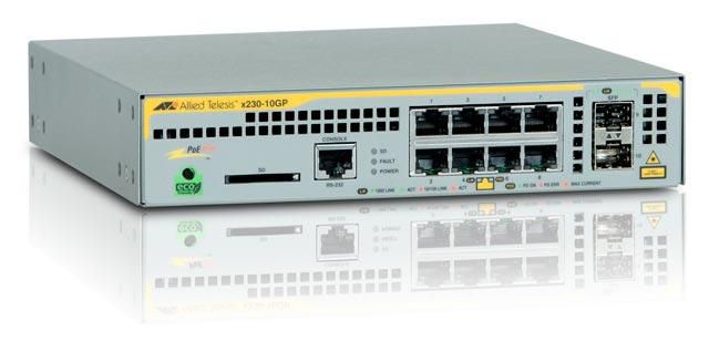 AT-X230-10GP-50, Allied Telesis L2+ managed switch, 8 x 10/100
