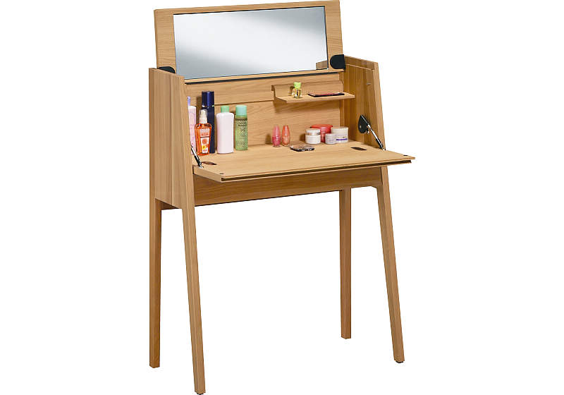 状態良品 カリモク家具 化粧鏡台 ドレッサーセット 引出し収納付き