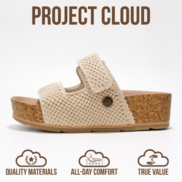 Leather Platform Sandals | Non-Slip | Project Cloud