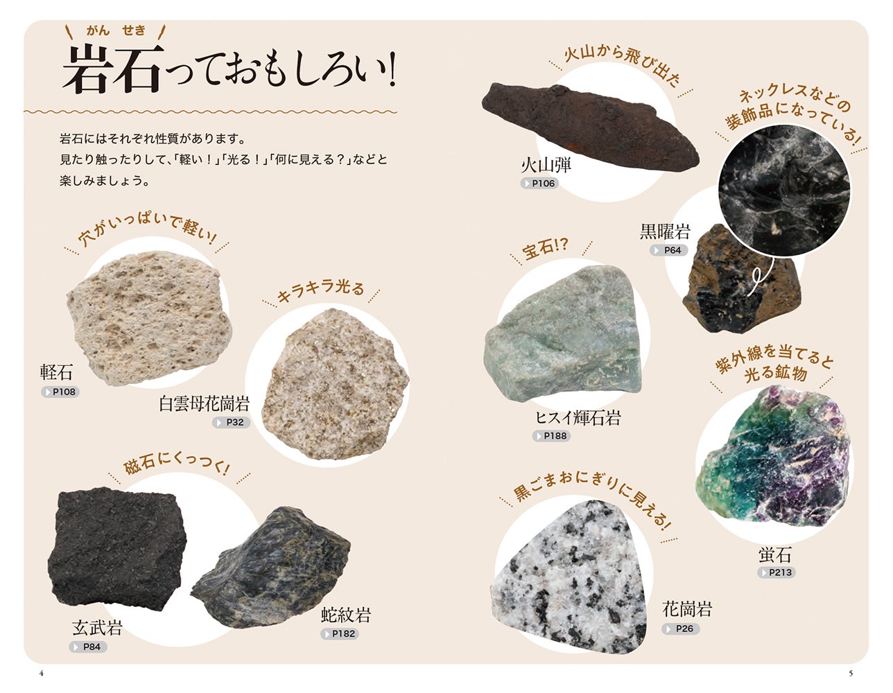 日本で採取できる岩石110種と鉱物20種を超ビジュアル解説！『見分ける